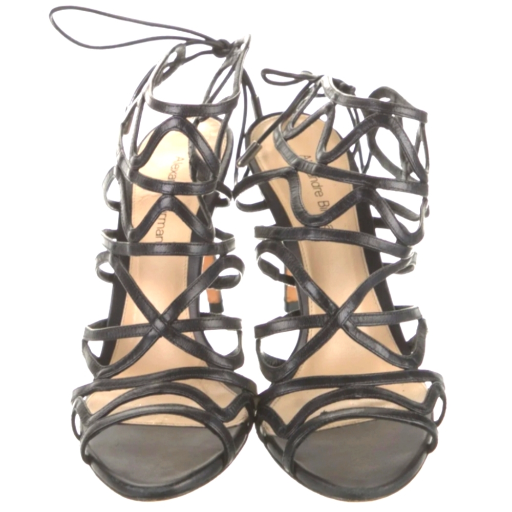 Alexandre Birman Luxury Leather High-heeled Sandals Size 37 1/2